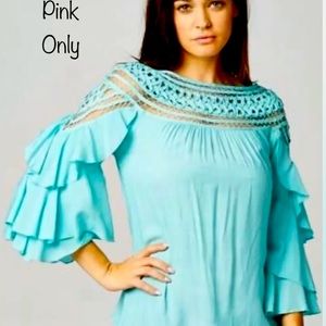 NWT ANTHROPOLOGIE ESLEY CORAL PINK ROMANTIC BOHO GYPSY PEASANT LA…